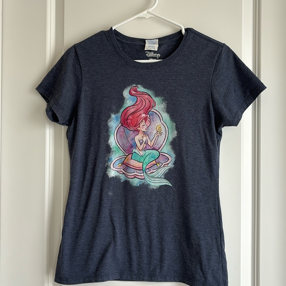 Disney Ariel Navy Tee with Vibrant Graphic
